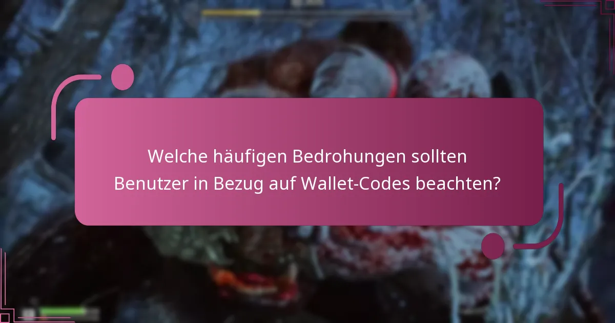 Welche häufigen Bedrohungen sollten Benutzer in Bezug auf Wallet-Codes beachten?