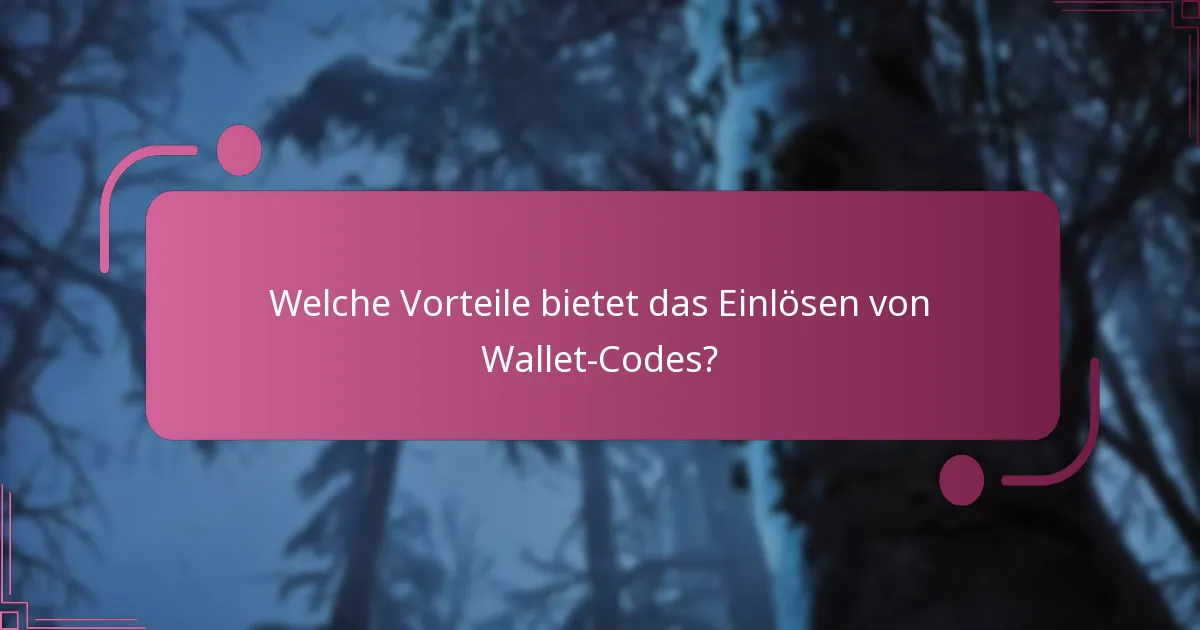 Welche Vorteile bietet das Einlösen von Wallet-Codes?