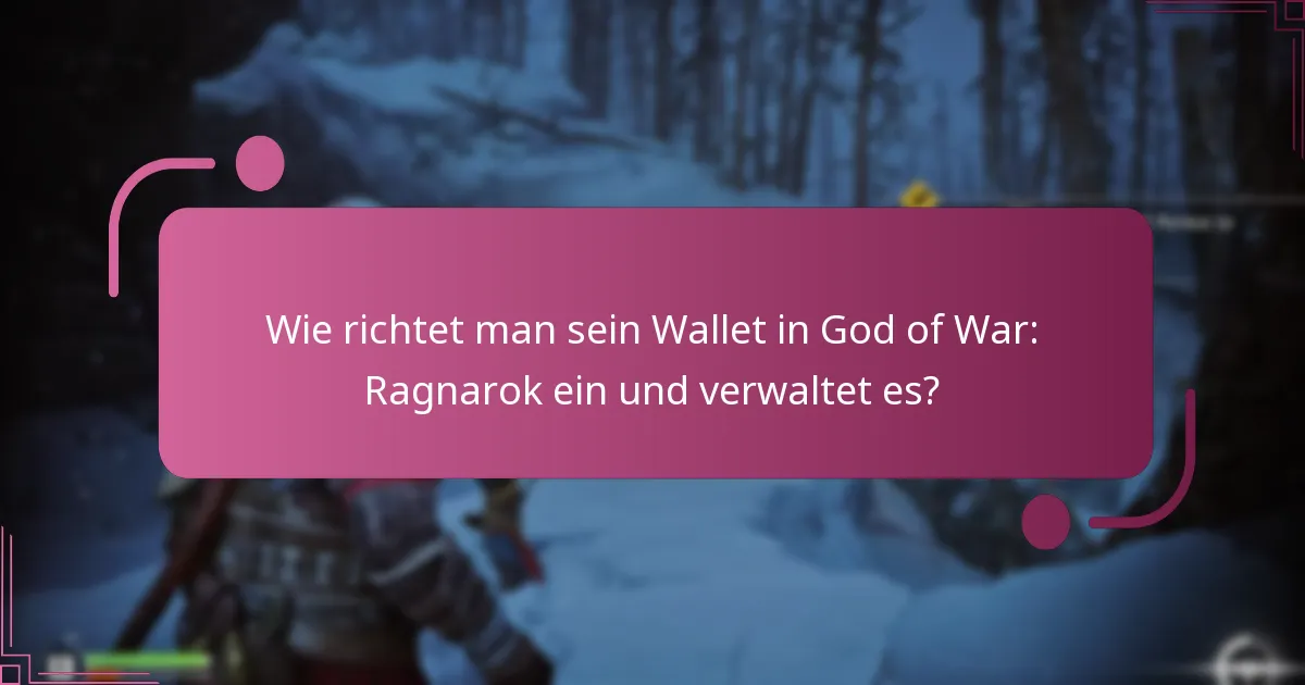 Wie richtet man sein Wallet in God of War: Ragnarok ein und verwaltet es?